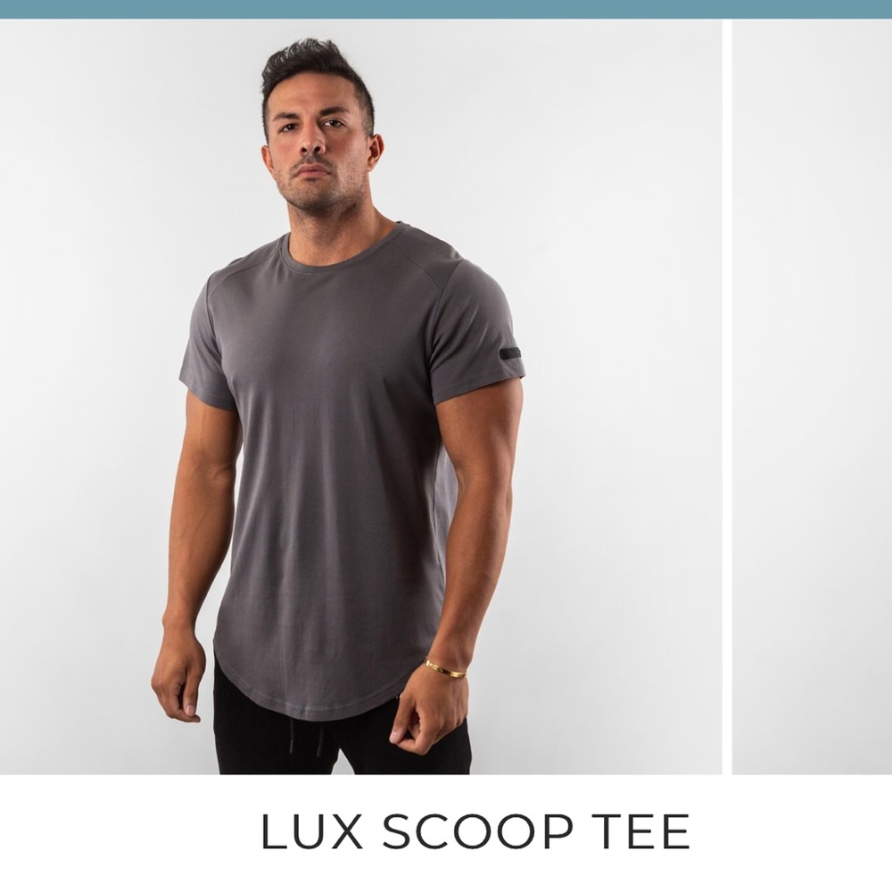 Men’s Alphalete scoop hem tee